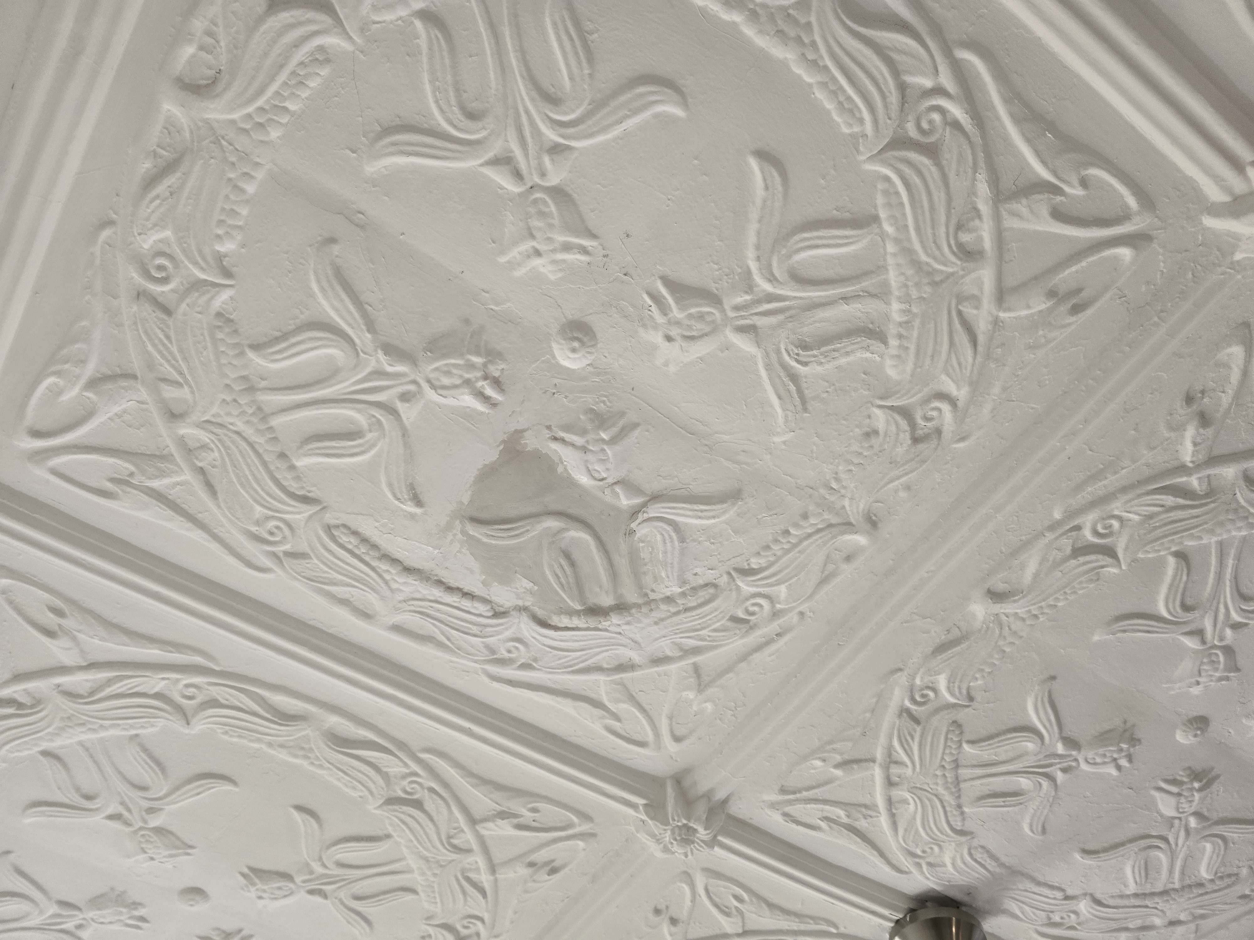 During — plaster repair in progress